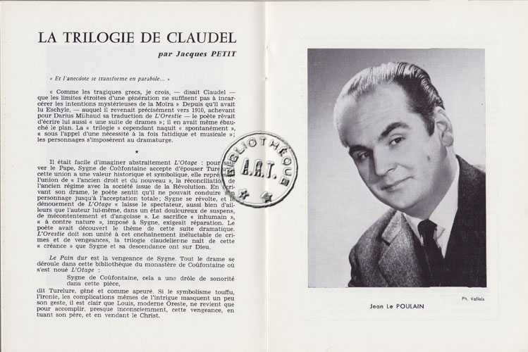 Les programmes de Théatre de l\